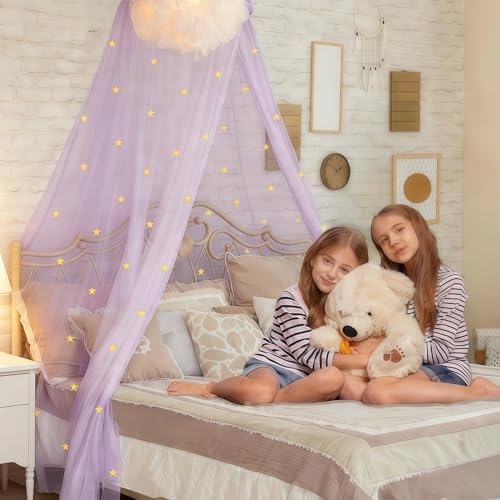 Bed Canopy for Girls Mosquito Net, Princess Bed Canopy for Girls Room Decor - Image 4