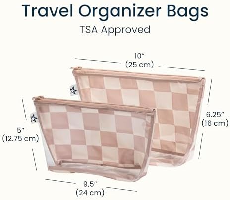 Tiny Twinkle Diaper Bag Organizing Pouches | 2 Pack Mess-Proof Travel Organizer - Image 4