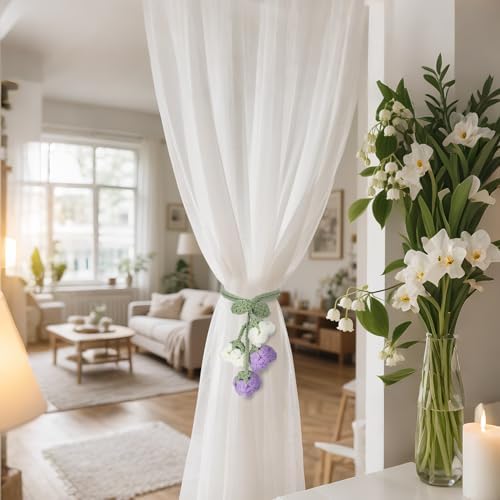 Flower Curtain Tiebacks, Cute Curtain Holdbacks - Image 5