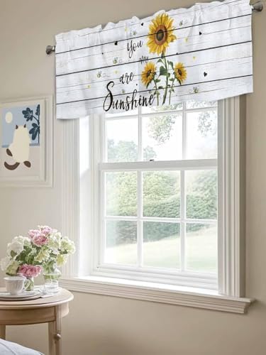 Vandarllin Sunflower Kitchen Curtains Valances - Image 5