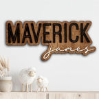 Personalized Wood Name Sign, Nursery Name Wooden, Above Crib Sign, Layered Baby by IZI+POD