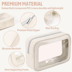 YOPCDJ 5PCS Diaper Bag Organizer Pouch Set, TSA Approved Toiletry Bag，Clear - Image 3