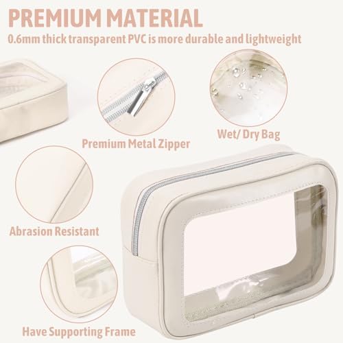 YOPCDJ 5PCS Diaper Bag Organizer Pouch Set, TSA Approved Toiletry Bag，Clear - Image 3