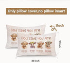 Highland Cow Christian Bible Verse 12x20 Pillow Cover, Highland Cow Decor - Image 3