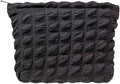 Flat Makeup Bag for Women, Zipper Cosmetic Pouch for Purse, Bubble Black by PAZIMIIK