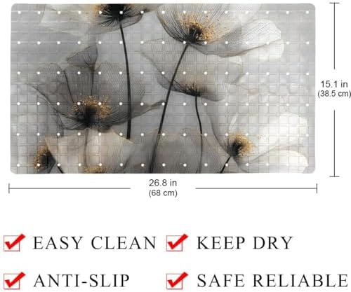Non Slip Shower Mat Bathtub Mat 15.1x26.8 Inch, Quick Dry Bath Mat - Image 4