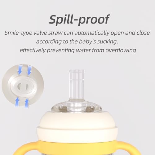 Piifur Sippy Cups for Toddlers 1-3 No Spill Straw - Image 3