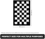 GRANNY SAYS Checkered Black Bathroom Rug, Cute Bath Mat - Image 2