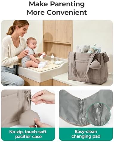 BAGSMART Diaper Bag Tote Puffer Baby Bag Lightweight - Image 5