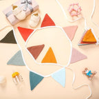 Oudain 2 Pcs Pennant Banner Flags Nursery Garland Triangle, Mixed Color - Image 3