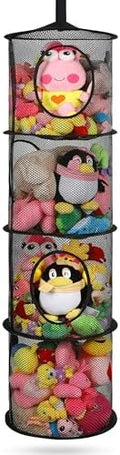 Hanging Stuffed Animal Storage Hammock Net 4 Tiers by coastalrose