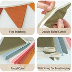 Fabric Triangle Banner Pennant Flags Palyroom Bunting Classroom Decor - Image 4