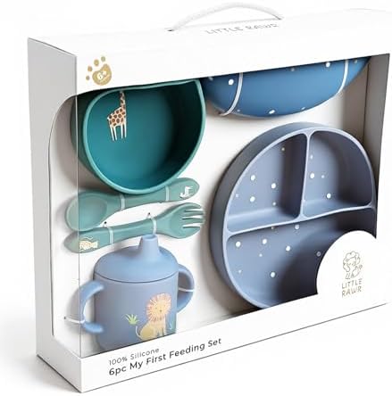 Little Rawr Baby Led Weaning Bundle, 100% Silicone Baby Feeding Set Includes by LITTLERAWR