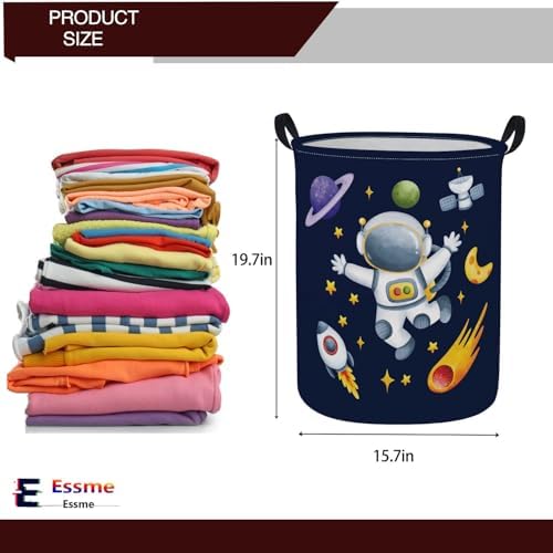 ESSME Laundry Basket, Space Hamper Collapsible Canvas Waterproof Storage Bin - Image 2