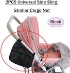 2PCS Universal Side Sling Stroller Cargo Net, Portable Storage Mesh Bag - Image 3