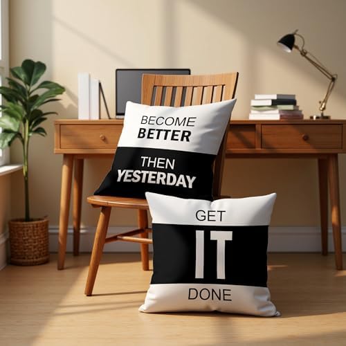 Motivational Throw Pillow Covers 18x18 Set of 2, Inspirational Gifts, - Image 4