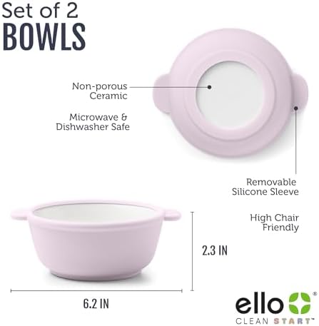 Ello Clean Start Ceramic Toddler Bowls - Image 4
