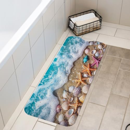 LNOND Summer Beach Bathtub Mat Non Slip, 40 X 16 Inch Tub Mat - Image 7
