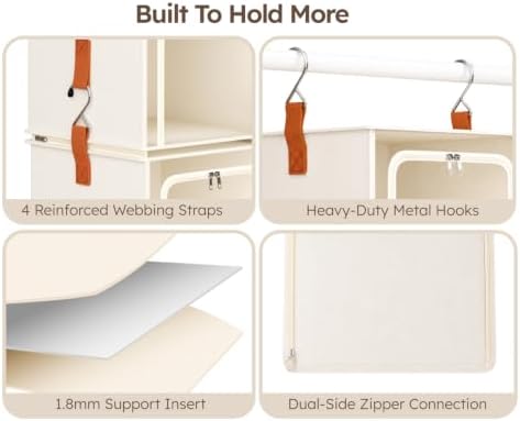 Homsorout 6-Tier Modular Hanging Closet Organizer Shelves - Image 6