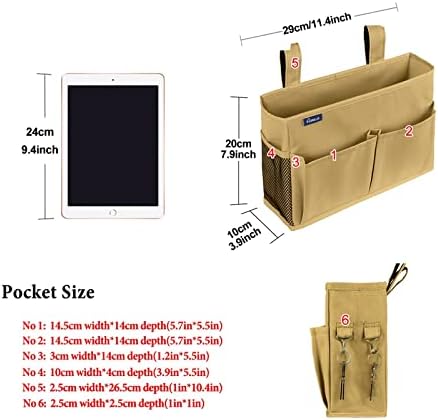 Surblue Bedside Caddy Hanging Organizer Bedside Storage Bag - Image 6