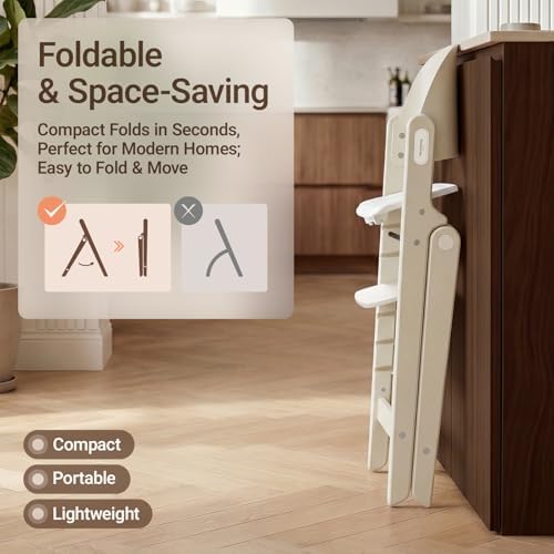 MAMAZING GrowPod Wooden High Chair, Ergonomic Seat & Easy to Clean, Toddler - Image 4