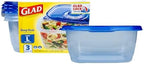 Glad GladWare Deep Dish Food Storage Containers, 64 Oz by GladTrashFoodStorage