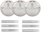 PandaEar 3 Pack Stainless Steel Baby Suction Plates, Divided Toddler Plate - Image 4
