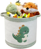 Toy Storage Basket, blanket basket, Cotton Rope Woven Laundry Hamper by Mzzelry