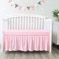 Crib Bed Skirt 14" Drop, Fits 28"x52" Crib, Adjustable by Bilobanbabybedding