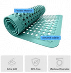 GORILLA GRIP Bath Tub Shower Mat, Bathtub Floor Liner, 35x16 Turquoise - Image 4