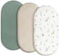 Gllquen Baby Muslin Bassinet Sheets 3pk, Soft Cotton Baby Sheet Boy by GLLQUENBABY
