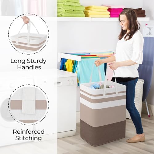 StorageRight Laundry Basket Hamper, 75L Collapsible Clothes Storage - Image 4