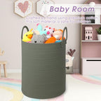 Large Laundry Basket, Laundry Hamper, baby hamper, Nursery Blanket Storage - Image 4