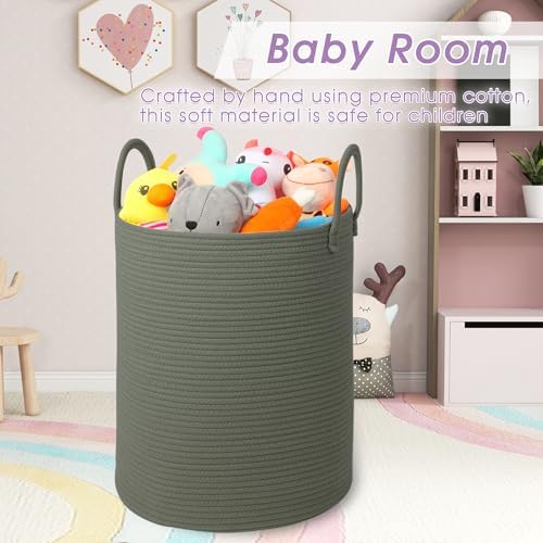 Large Laundry Basket, Laundry Hamper, baby hamper, Nursery Blanket Storage - Image 4