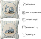 kdqua Construction Boy Nursery Pillow Cover 18x18 Double-Sided, Boy Room - Image 5