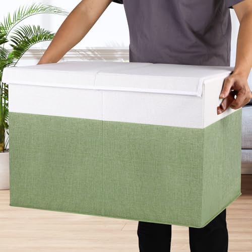 Large Toy Storage Box with Lid, Toy Chest Bin Boxes Basket with Dividers - Image 5