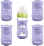 4 Pcs Silicone Sleeves for 8 OZ Avent Natural Glass Baby Bottles, Mix Color by QinSuiKai