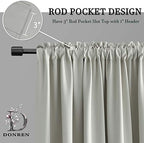 DONREN Light Grey Valance - Image 3