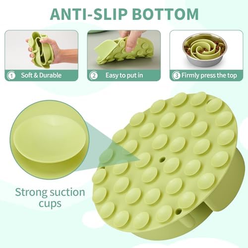 Slow Feeder Dog Bowls Insert, Animire Soft Silicone Slow Eating Dog Food Bowl - Image 5