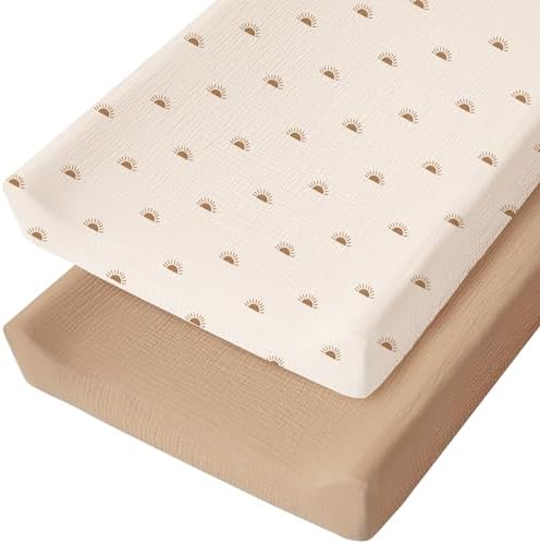 Konssy 2 Pack Muslin Changing Pad Covers by Konssy