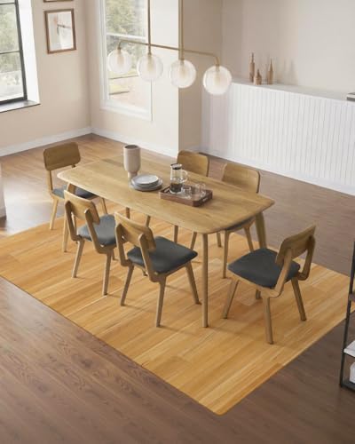 4'×6' Non Slip Vinyl Rug Waterproof 1.8mm Thick, Woodgrain Pattern Vinyl Floor by StepSoftlyLiveBoldly
