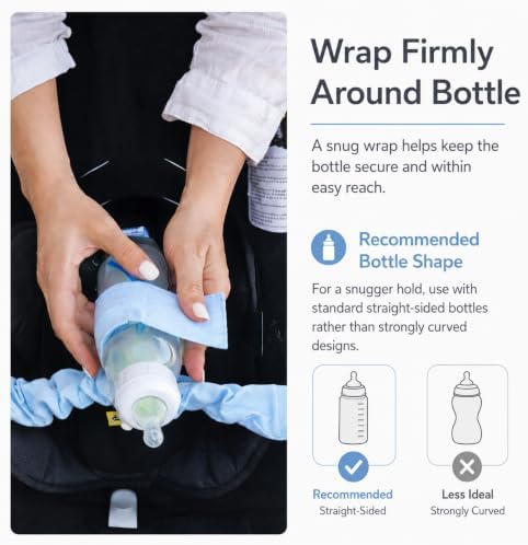 Baby Bottle Strap for Stroller, Car Seat & High Chair, Adjustable Baby Bottle - Image 3