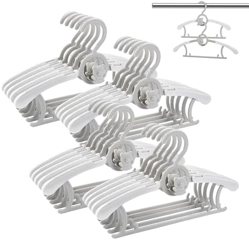 Baby Clothes Hangers 20 Pack, Plastic Kids Hangers Space Saving by HGYZE