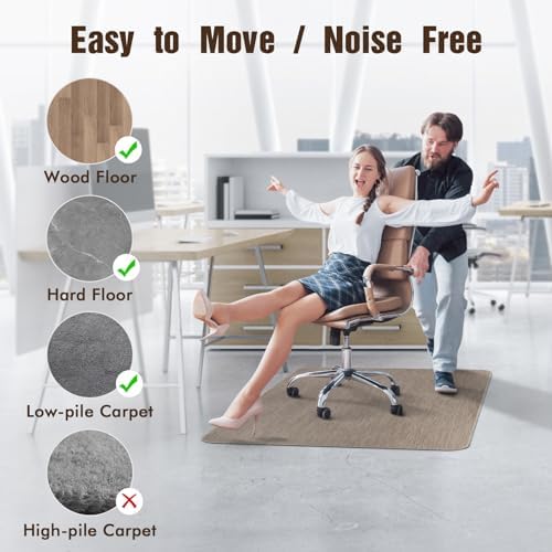 Blvornl Office Chair Mat for Hardwood Floor, Computer Chair Mat - Image 2