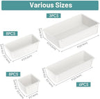 25 PCS Plastic Drawer Organizer Set, Makeup Organizers and Storage Bins - Image 2