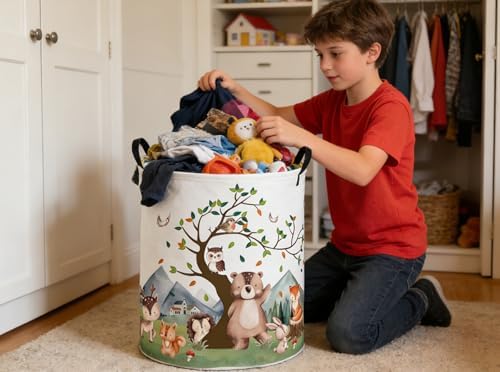 Kids Laundry Basket Animal Hamper - Image 4