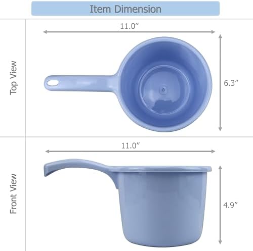 EIKS 3 Pack Plastic Water Ladle Home Kitchen Scoop - Image 3