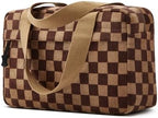 Large Makeup Bag for Women Corduroy Cosmetic bag Make up Bags Zipper Pouch by Unknown