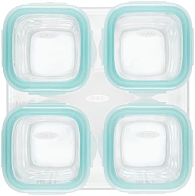 OXO Tot Glass Baby Blocks Food Storage Containers, 4 oz - Image 4
