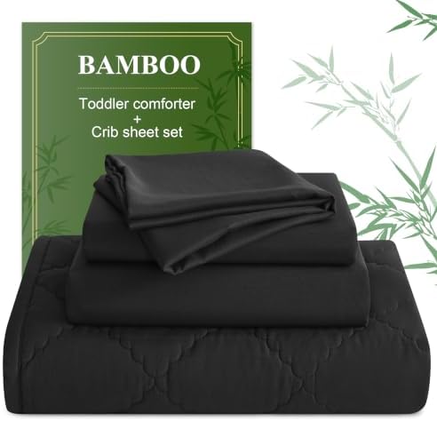 BEDSUM 4pc Toddler Cooling Bedding Set, Rayon Made from Bamboo by BEDSUM